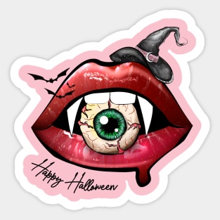 Halloween Lips & Scary Eye Sticker